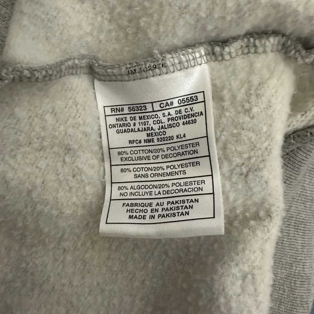 Nike Mens Gray Arched Logo Fleece Pullover Hoodie Sweatshirt Medium F20307STY